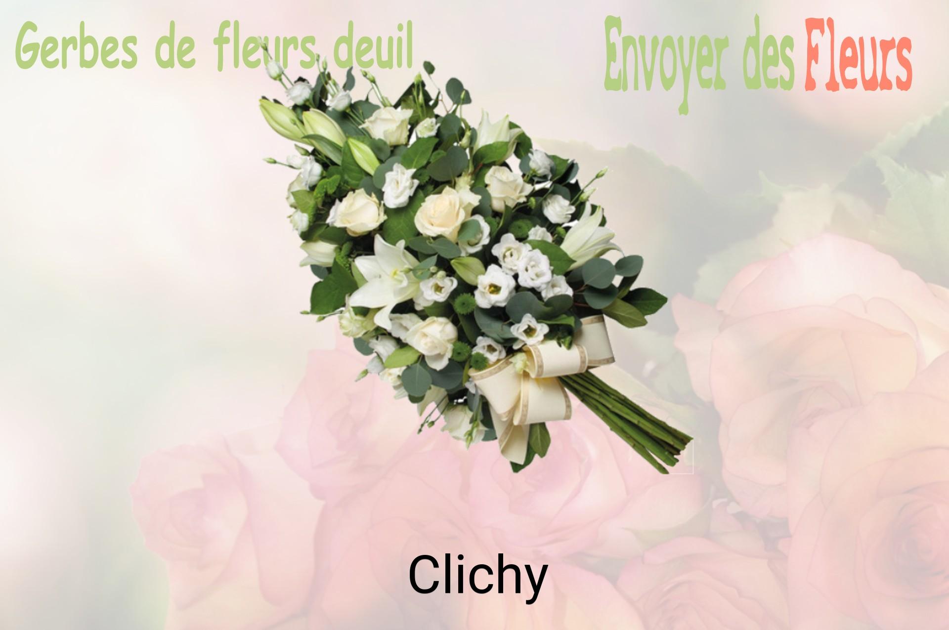 Gerbe de fleurs de deuil livrée à Clichy